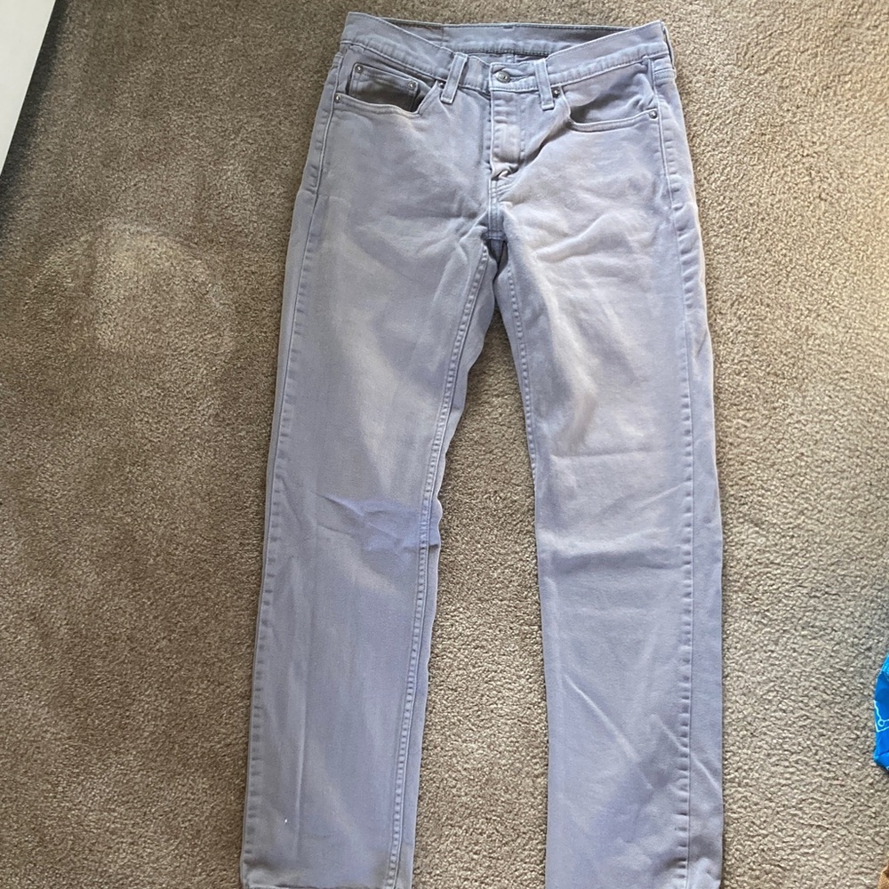 Levi's Men's Light Gray Straight Jeans